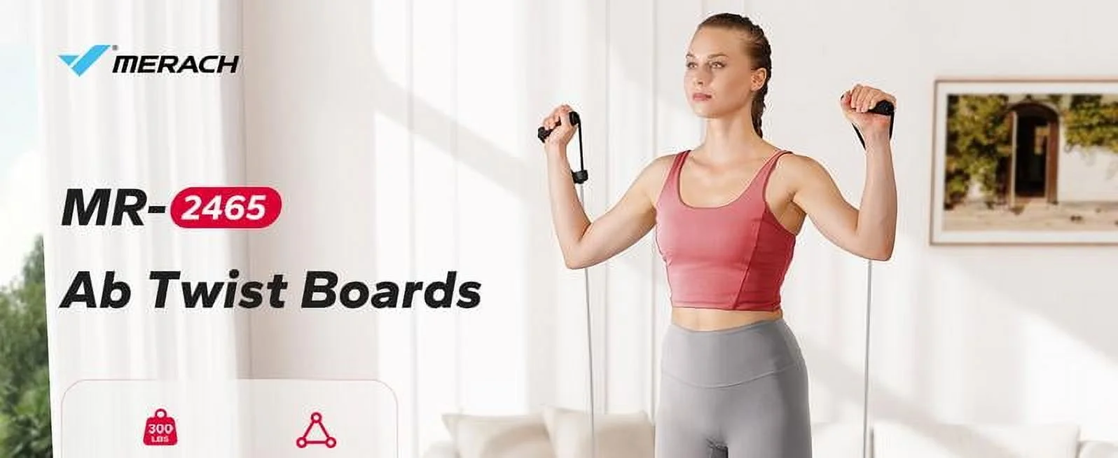 MERACH Waist twist Machine, slim waist and toned abs, 300 lbs weighing, can stand with feet apart, double non-slip, no noise use Exercise Equipment Abdominal Roller Workout