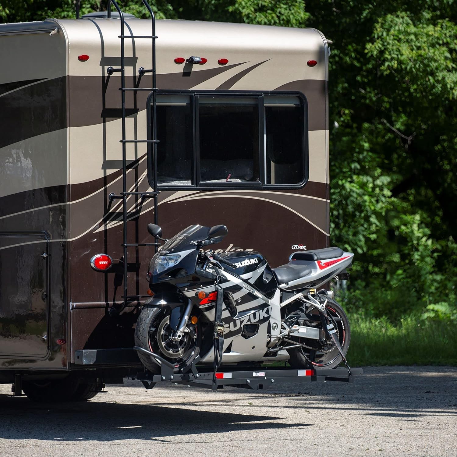 Black Widow Steel Motorcycle Carrier for RVs - 400 & 600 lb. Capacity