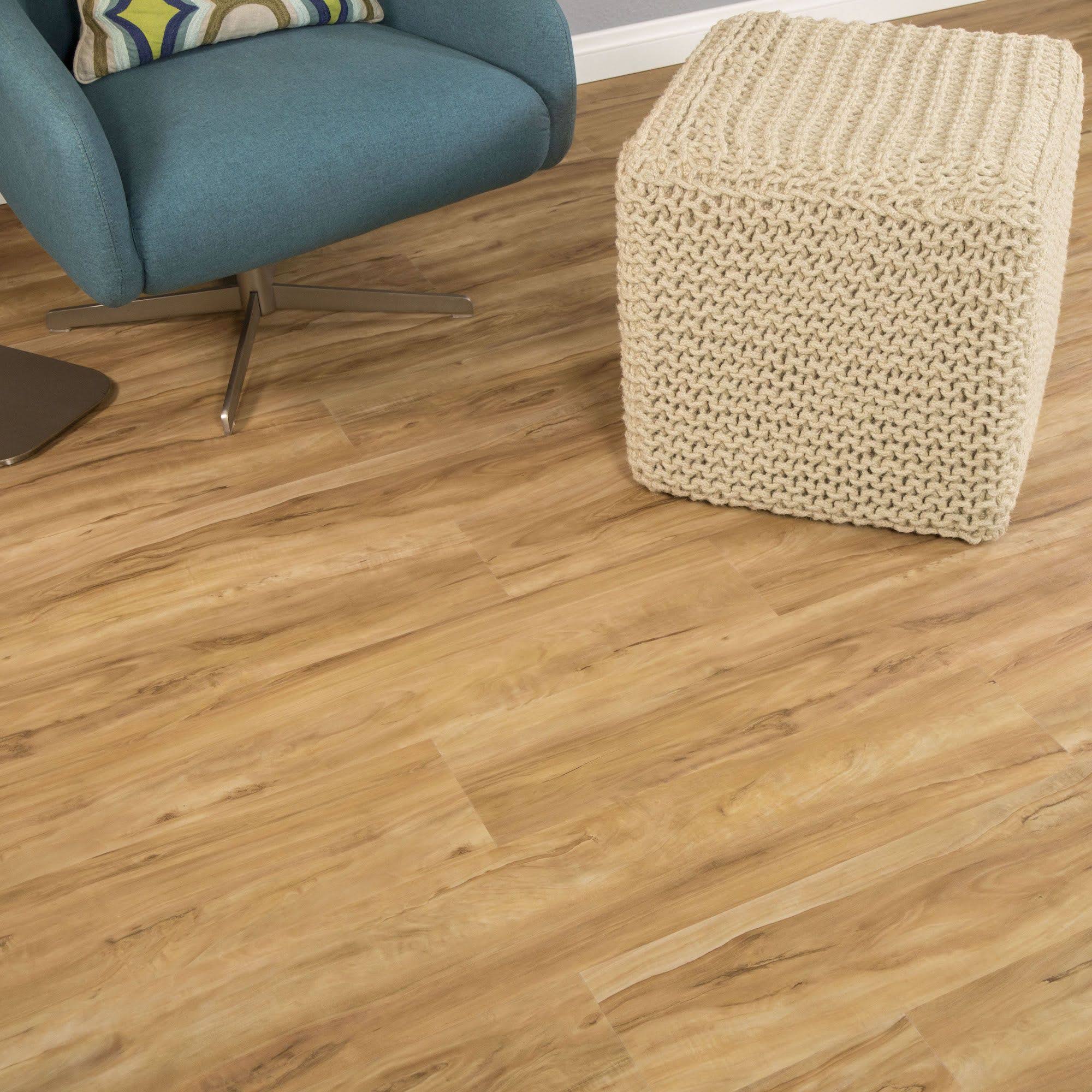 Cali Vinyl Blonde Ale Pro Wide and Click Vinyl Plank Flooring, 23.77sq.ft./box, 10 Planks, 48x22 x 7-1/8x22 x 7/32