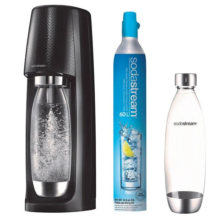 Sodastream Fizzi Sparkling Water Maker Bundle, Black