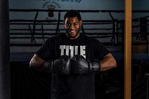 TITLE Boxing Black Training Gloves 2.0 - Boxing Gloves, Boxing Training Gloves, MMA Gloves, Oz Training Gloves, Kickboxing Gloves, Punching Bag Gloves, Sparring Gloves