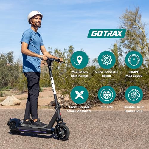 Gotrax GXL V2 Series Electric Scooter for Adults, 8.5"/10" Solid Tire, Max 12/16/28mile Range, 15.5/20mph Power by 250W/300W/500W Motor, Folding Commuting E Scooter