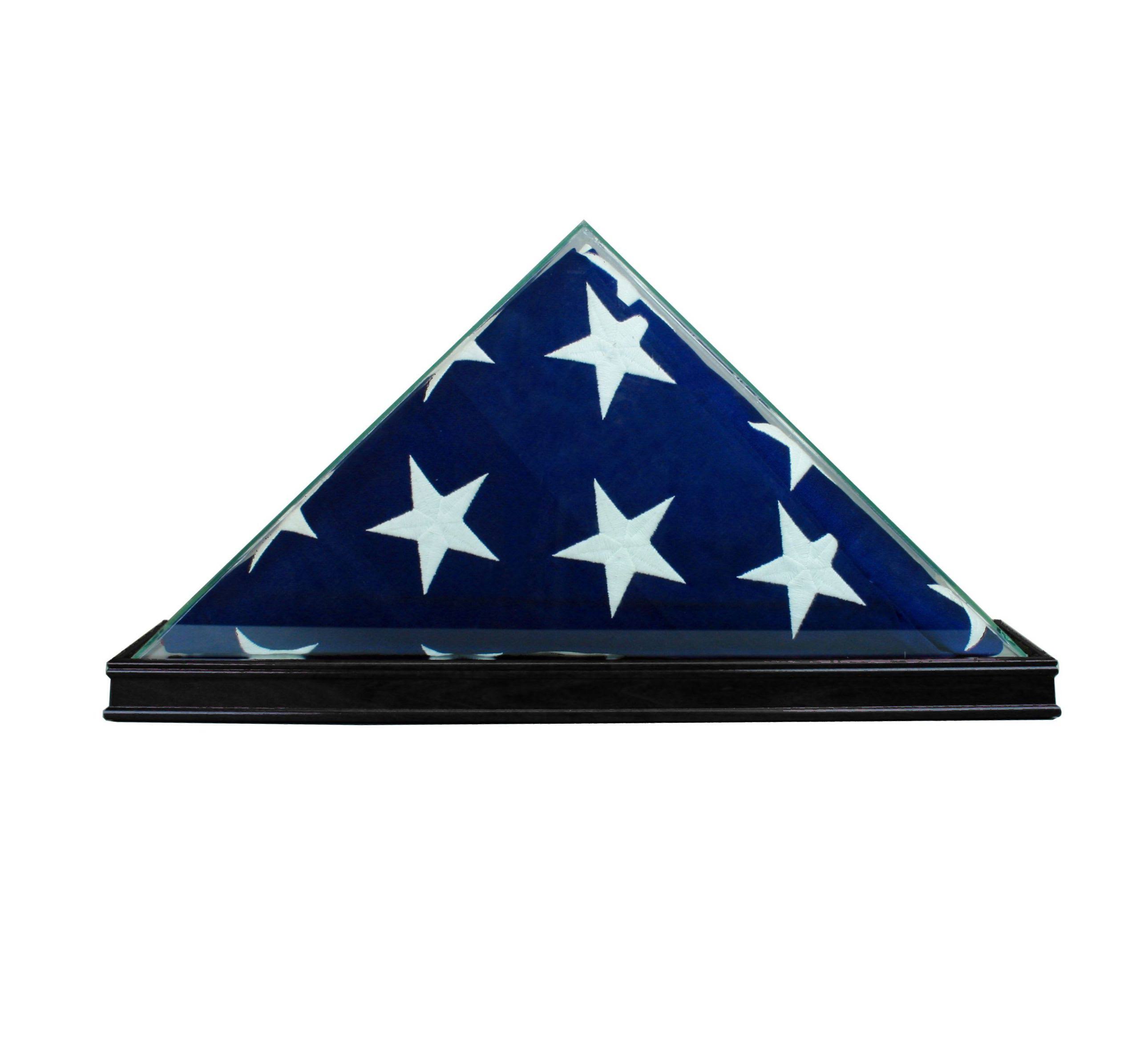 All Glass Flag Display Case for 9.5' x 5' Flag