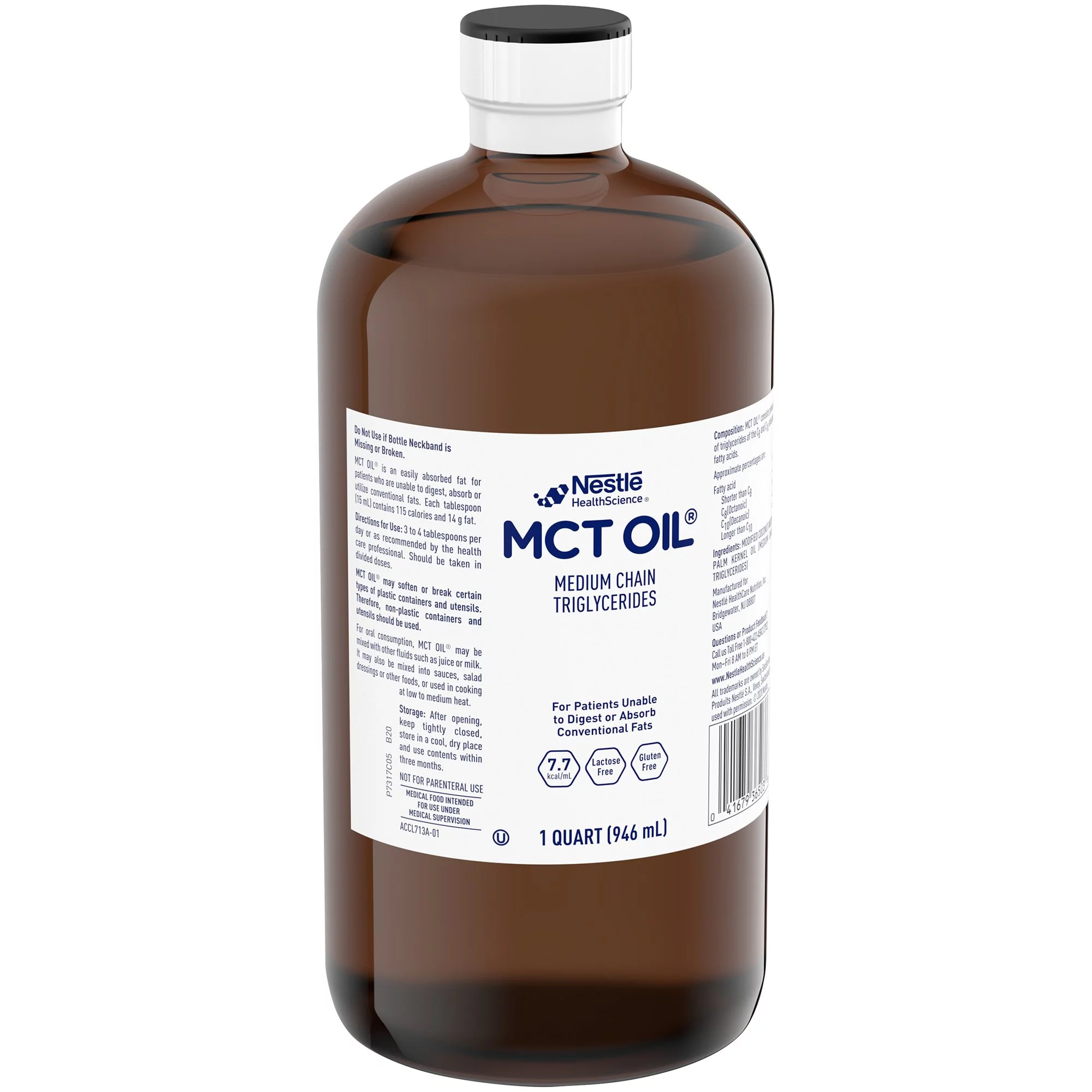 Nestle MCT Oil Oral Supplement Unflavored 32 oz Bottle 6 Ct