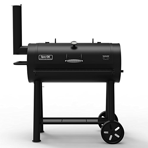 Dyna-Glo Signature Series DGSS443CB-D Heavy-Duty Compact Barrel Charcoal Grill, Black powder coat