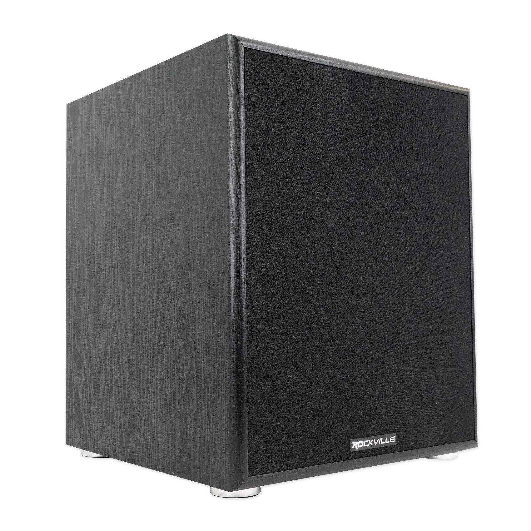 Rockville Rock Shaker 12x22 inch Black 800W Powered Home Theater Subwoofer Sub