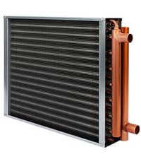 24x24 Heat Exchanger Water To Air With Copper Ports High Heat Energy for Hot Air Wood Furnace Plenum And Hydronic Heating