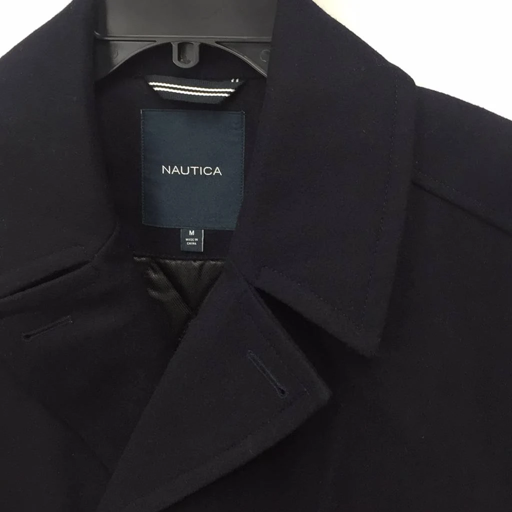Nautica Mens Medium Double Breast Peacoat Wool Blend M, Men&s, Blue