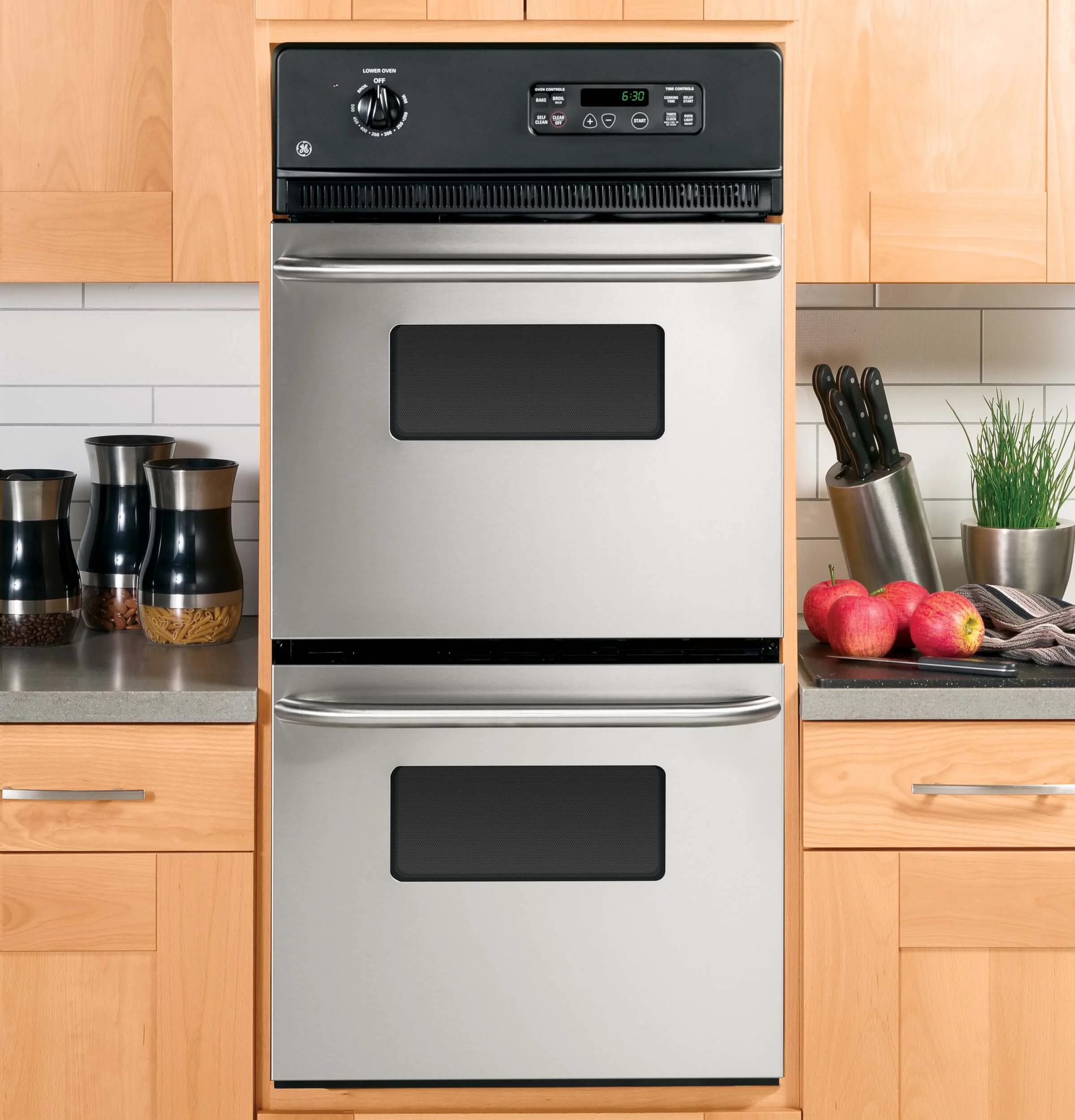 Ge Jrp28 24" Wide Built-In Double Electric Oven - Stainless Steel