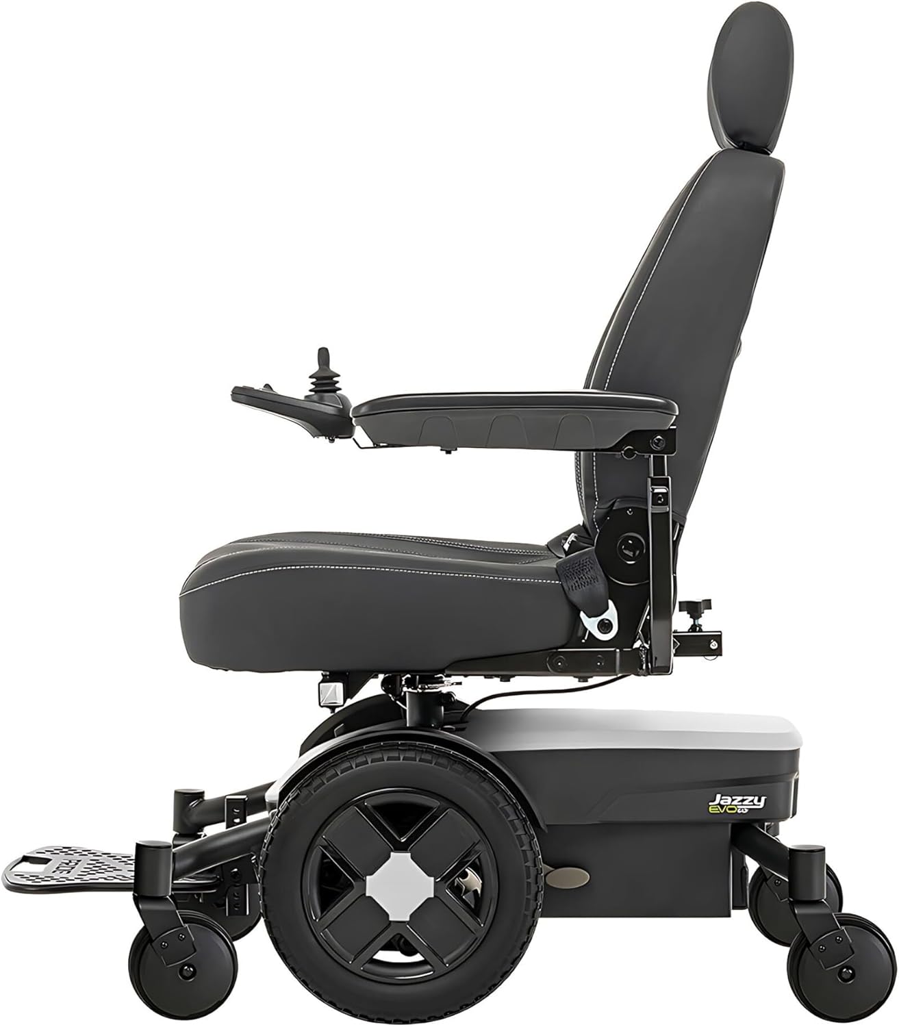 Pride Jazzy EVO 613 Power Chair - Electric Wheelchair Scooter for Adults, U-1 Battery, 300 Lbs Weight Capacity, White, 16"x16-18" Seat Size