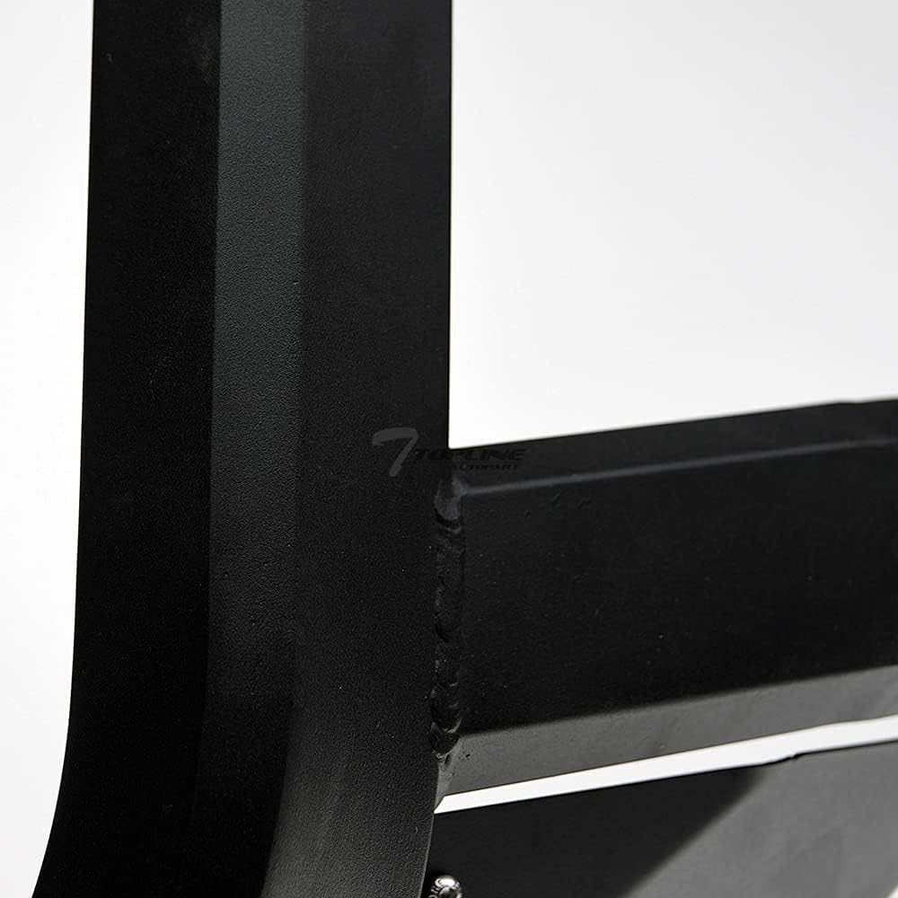 Matte Black AVT Style Aluminum LED Light Bull Bar Brush Push Front Bumper Grill Grille Guard With Skid Plate Compatible With 10-23 Toyota 4Runner