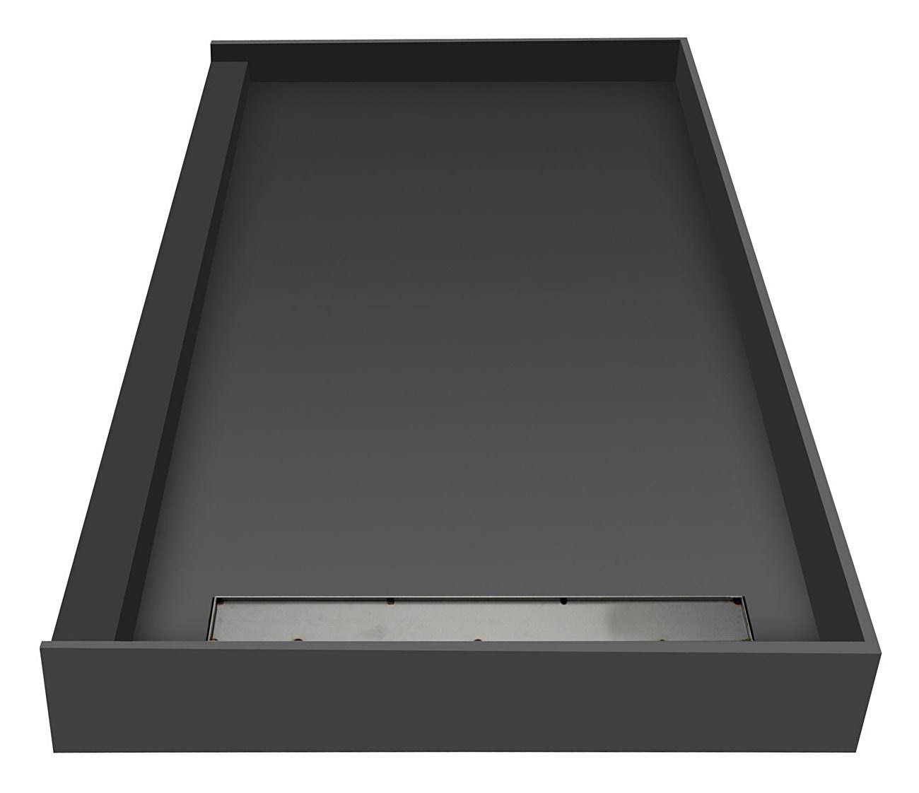 Tile Redi RT3360R-PVC-TBN 60x22 x 33x22 Single Threshold Shower Base with Drain Top