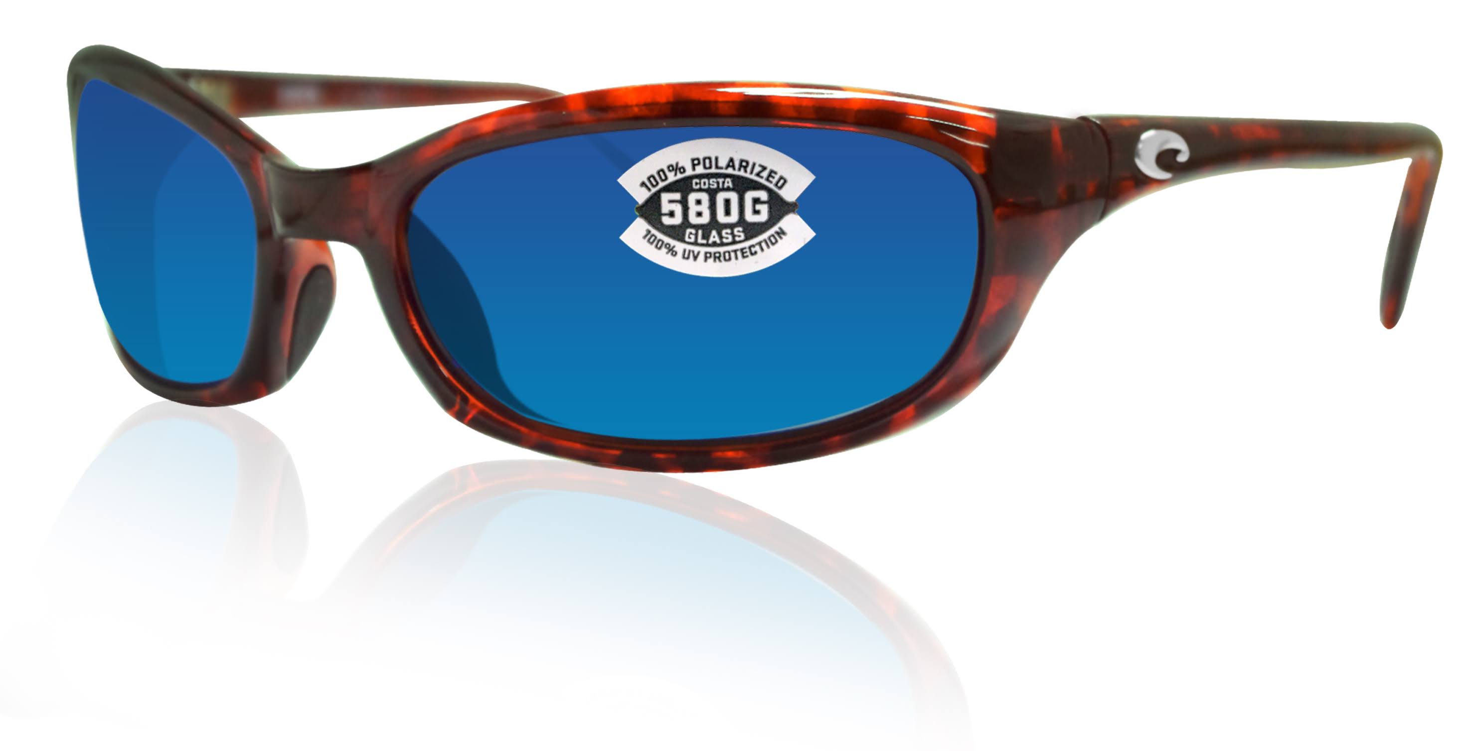 Costa Del Mar Harpoon Tortoise / Blue 580G Sunglasses