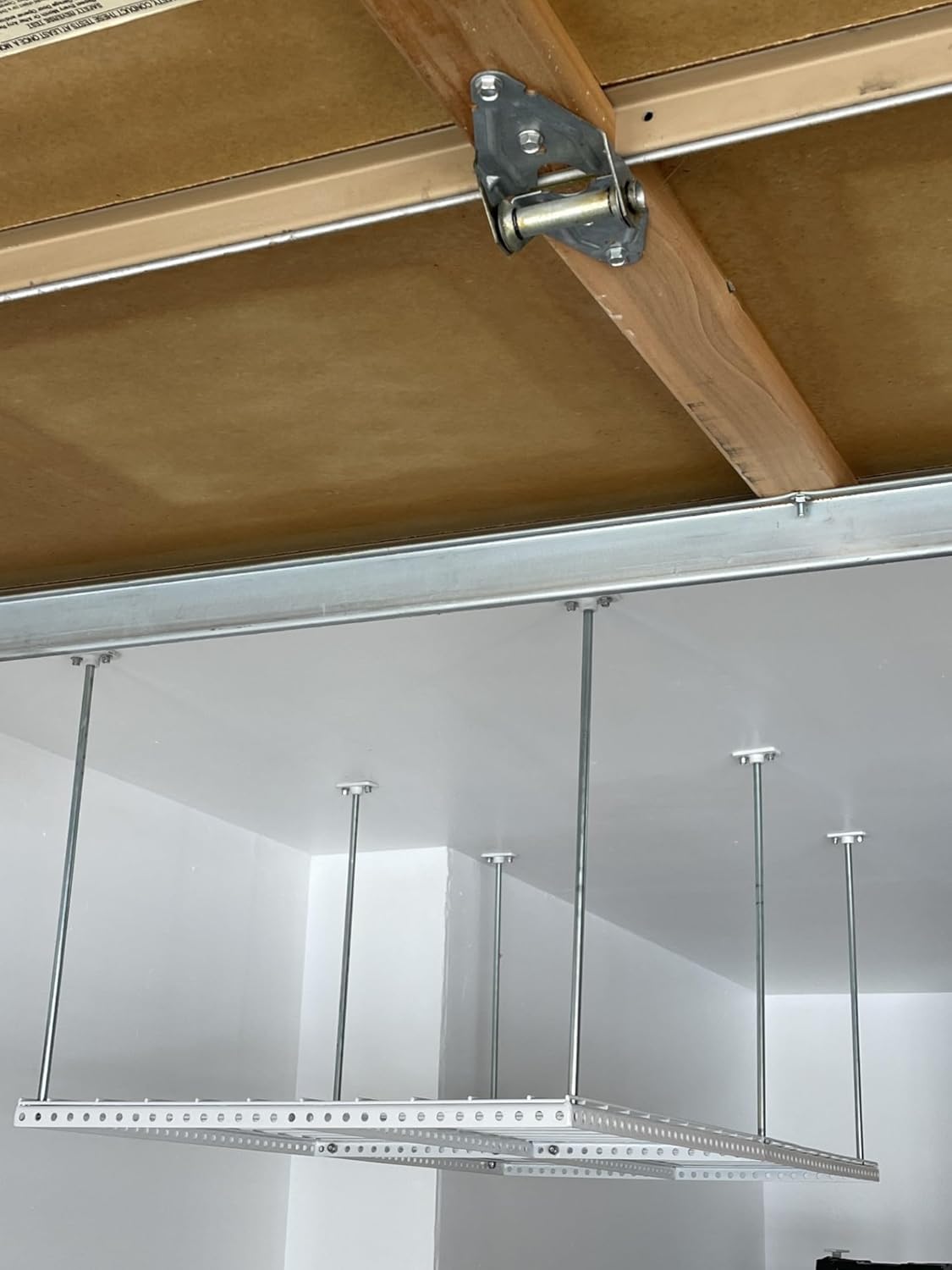 DURA-LIFT Elevate Adjustable Height Overhead Garage Door Ceiling Triple L Shaped Platform (31 in. W x 93 in D)