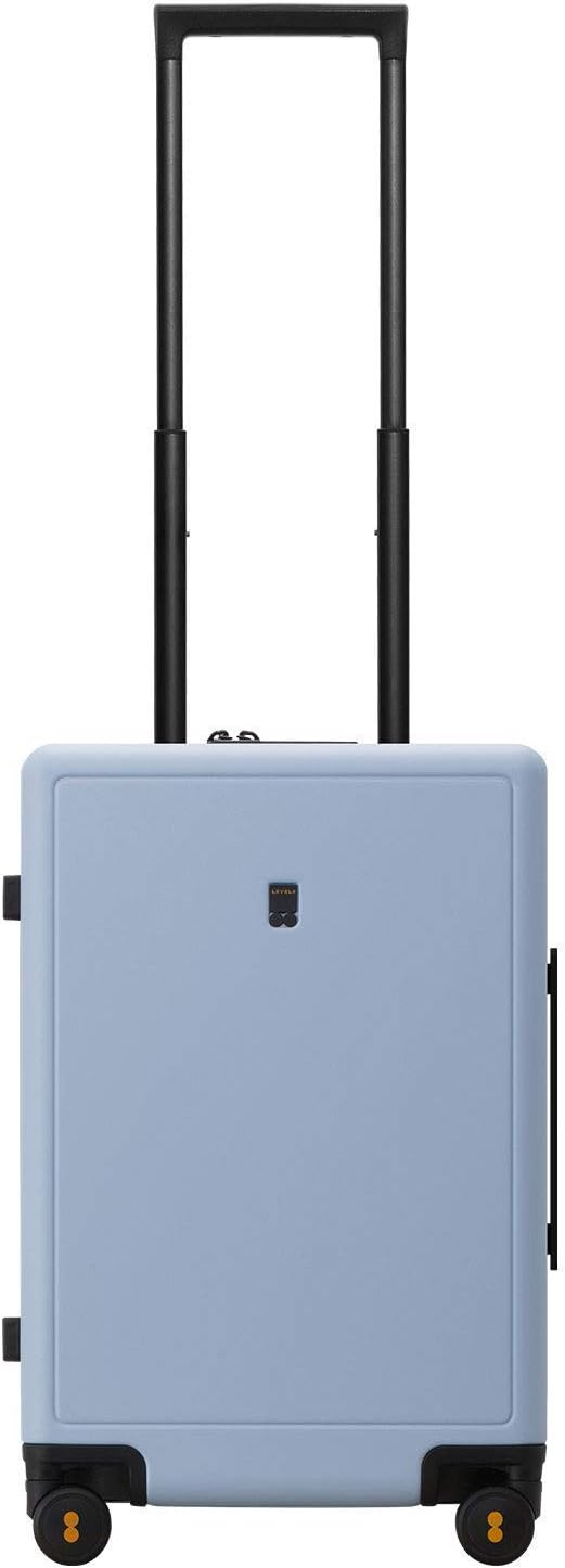 LEVEL8 Elegance PC Matte Hardshell Luggage Set, 20" Carry-On and 24" Checked Medium Luggage - Light Blue