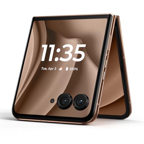 Motorola Razr+ 2025 | Unlocked | Made for US 12/256GB | 50MP Camera | Pantone Mocha Mousse