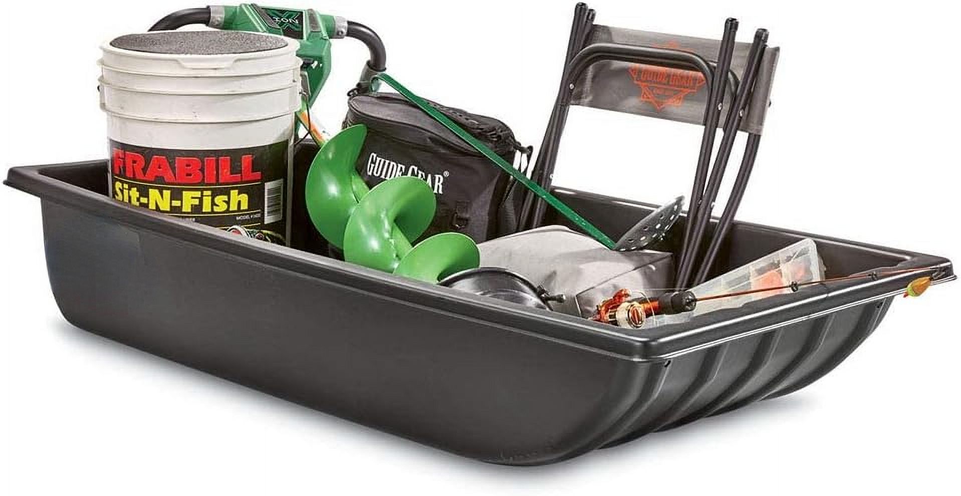 Jet Ice Fishing Sled, Large Heavy-Duty Multi-Purpose Utility Sleds for Hauling Fire Wood, Deer, Duck Hunting, Fishing Gear, Supplies, and Accessories