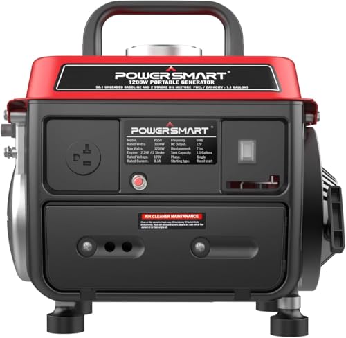 PowerSmart 2500-Watt Gas Powered Portable Inverter Generator, CO Sensor, Super Quiet for Camping, Home Emergency Use, EPA Compliant 2025 Version