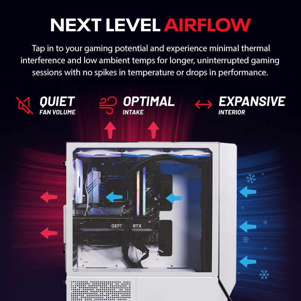 Skytech Omega Gaming PC, Intel i7 14700F 2.1 GHz, RTX 4070 Super 12GB GDDR6X, 1TB NVME Gen4, 32GB DDR5 RAM RGB, 750W Gold PSU, Wi-Fi, Win 11 Home