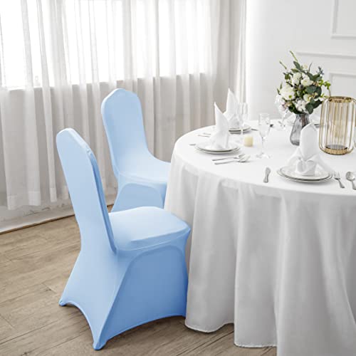 Waterproof Polyester Spandex Chair Cover (100PCS, Black) - Stretch Dining Chair Covers, Protector for Party, Banquet, Wedding Event, Hotel, Indoor/Outdoor Use