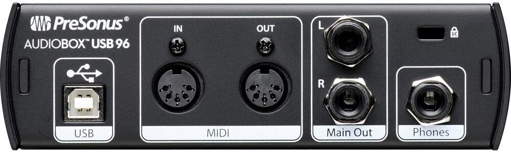 PreSonus AudioBox 96 Audio Interface Full Studio Bundle Includes Software Kit, ATOM MIDI Pad Controller, Eris 3.5 Pair Bluetooth Monitors, and Adjustable Suspension Boom Arm + HD7 Headphones