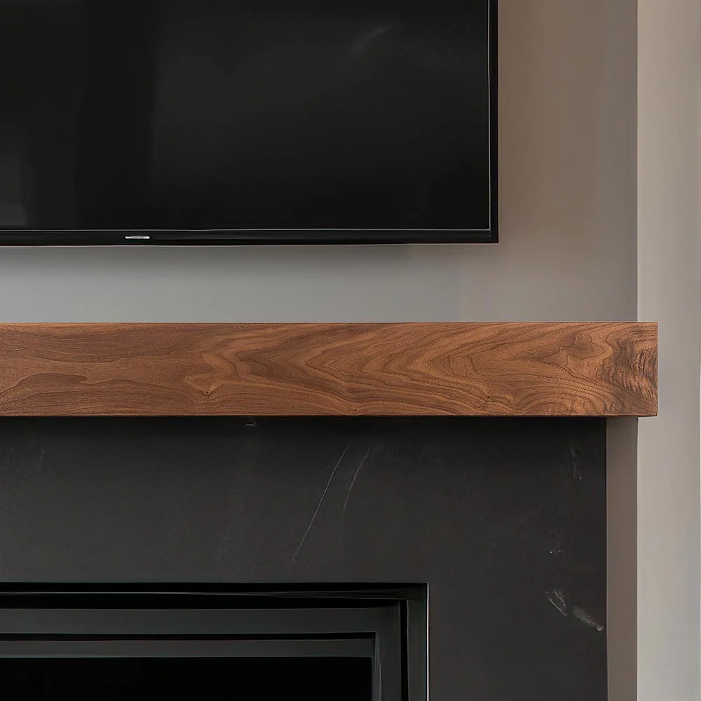 Modern Ember Walnut Creek 72 inch Fireplace Mantel Shelf - Unfinished