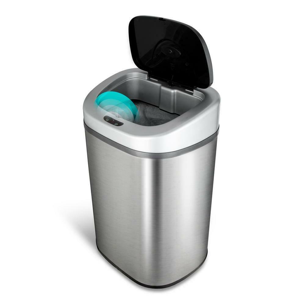Ninestars Kitchen Motion Sensor Trash Can Touchless Stainless Steel Garbage Bin 21 Gallon