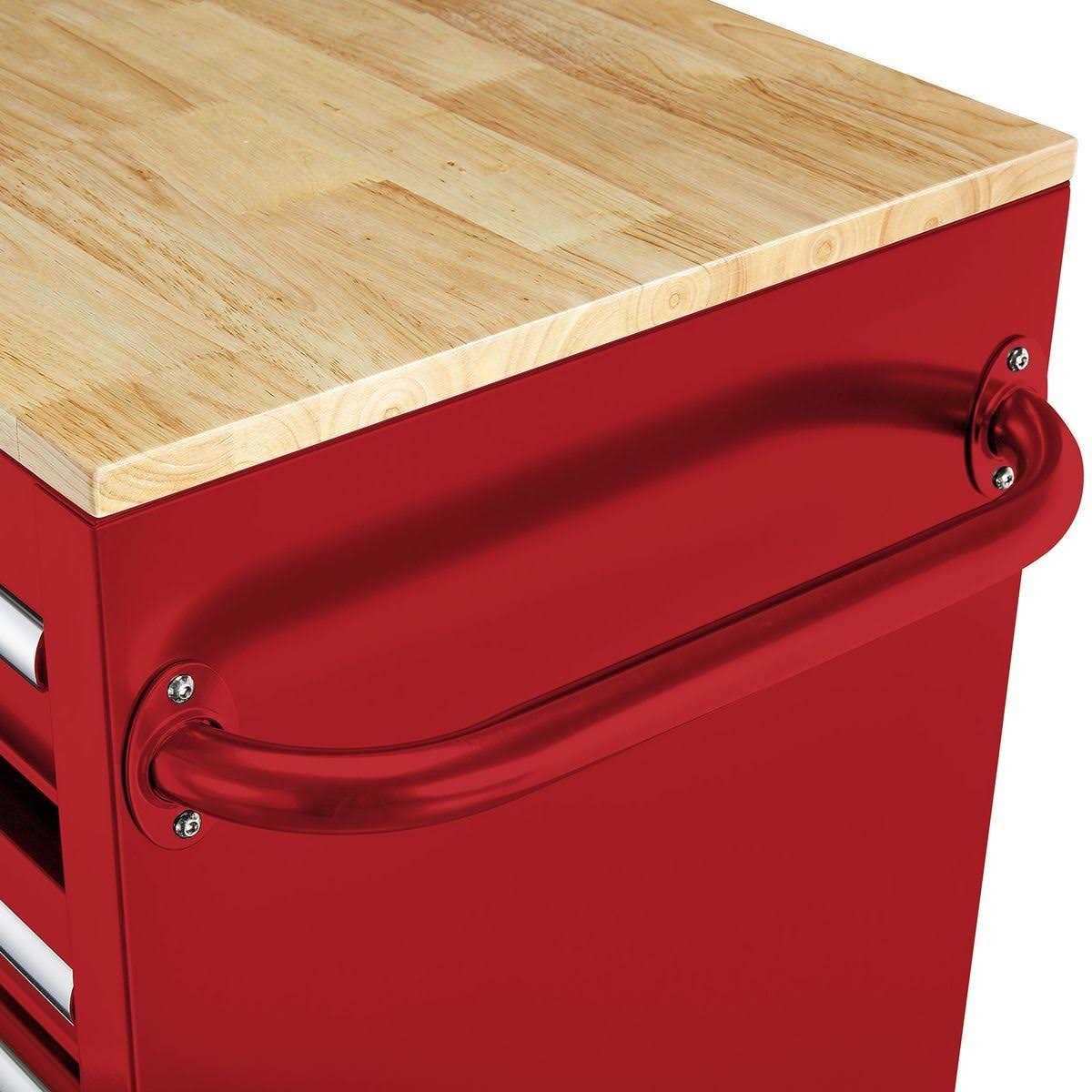 Yukon 46 in. 9 Drawer Mobile Storage Cabinet with Solid Wood Top - Shop Hardware Tools Online Store