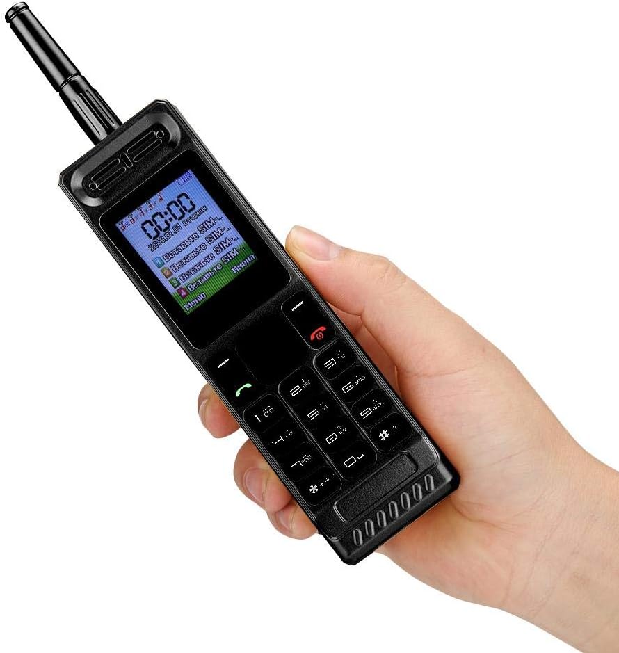 Vintage Retro Brick Cell Phone Mobile Phone, Four Card Four Standby QuadBand 2G Retro Bluetooth New Classic Old Mobile Phone, 2G GSM 850/900/1800/1900Mhz (Black)
