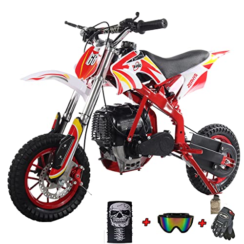 X-PRO 40cc Mini Dirt Bike Pit Bike Dirt Bikes Gas Power Bike Off Road Motorcycle,Red