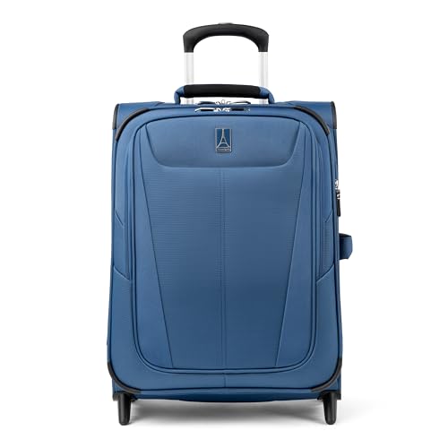 Travelpro Maxlite 5 Softside Expandable Upright 2 Wheel Carry on Luggage, Lightweight Suitcase, Men and Women, Burgundy, Carry On 22-Inch