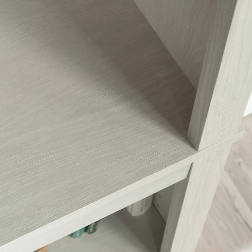Sauder 5 Tier Book Shelf Wooden Bookcase Multipurpose Bookshelf for Home Office, Living Room, in Chalked Chestnut