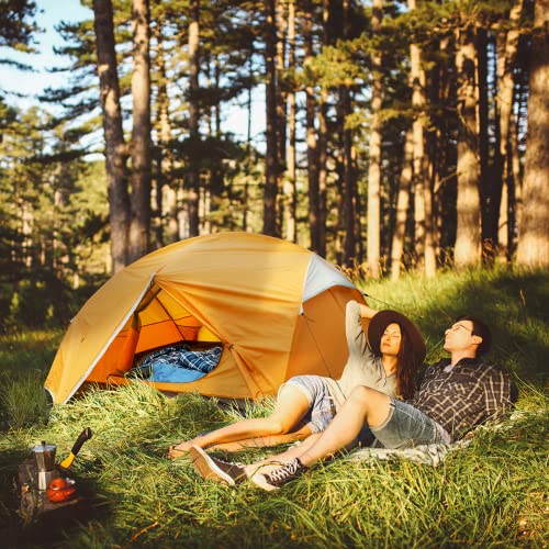 Bessport Camping Tent for 2-3 Person, Lightweight Backpacking Tent Waterproof Windproof Two Doors Easy Setup Double Layer Outdoor Tents for 3 to 4 Seasons, Suitable for Outdoor,Hiking,Camping