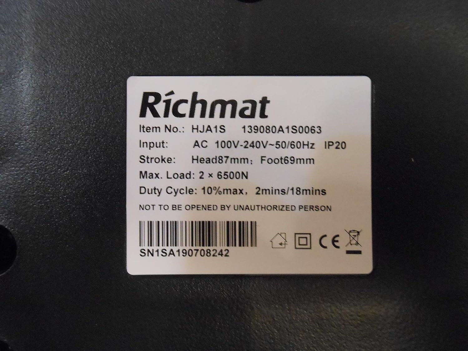 Richmat Actuator Motor for Adjustable Electric Bed Frame and Electric Hospital Bed (HJA1(Wired))