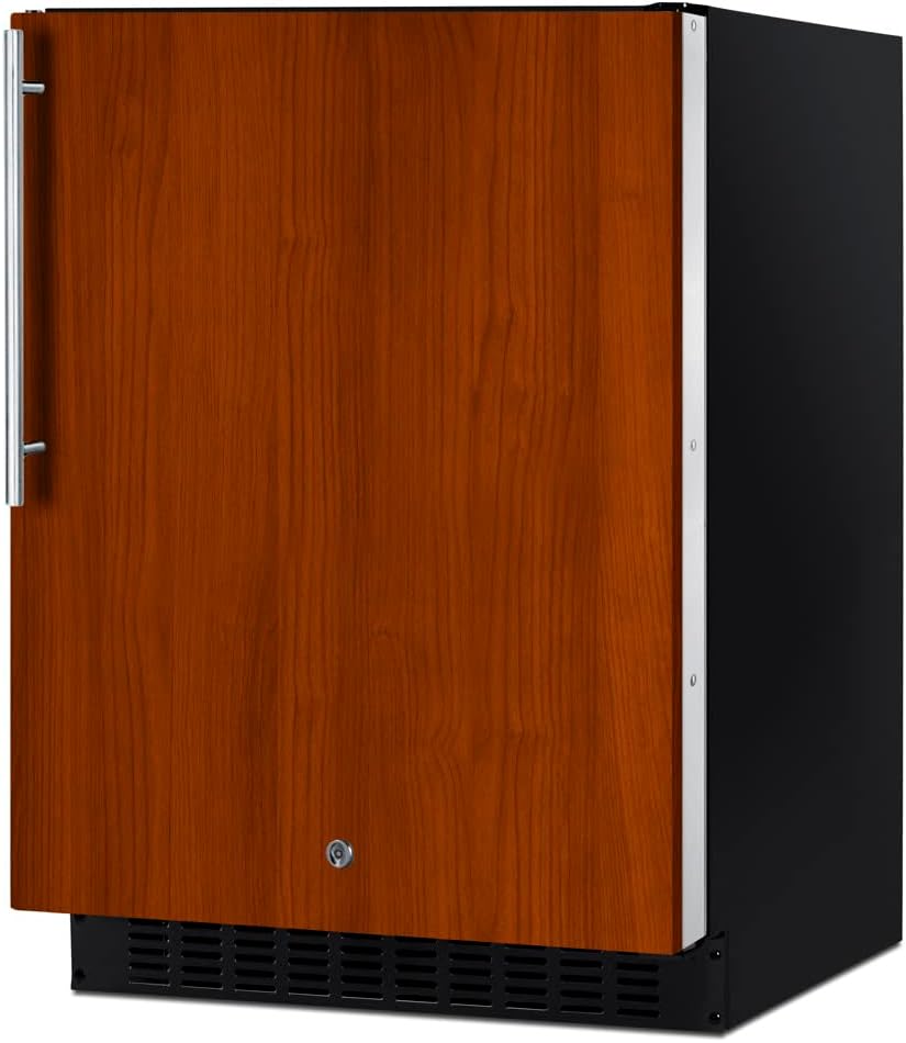 Summit Appliance ASDS2413IF 24" Wide Built-In All-Refrigerator; 3.1 cu.ft Capacity; Frost-Free Operation; Black Cabinet; Panel-ready Door (Panel Not Included); Digital Thermostat; Fan-forced Cooling