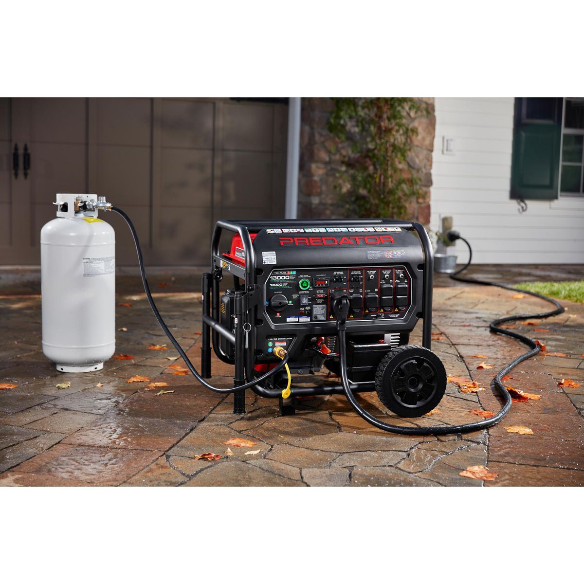 PREDATOR 13,000 Watt Tri-Fuel Portable Generator with Remote Start and CO SECURE Technology, EPA