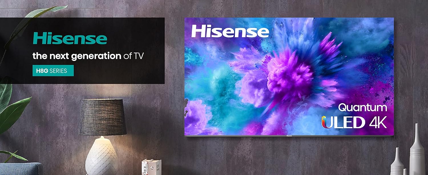 Hisense 65-Inch Class H8 Quantum Series Android 4K ULED Smart TV with Voice Remote (65H8G1, 2021 Model)