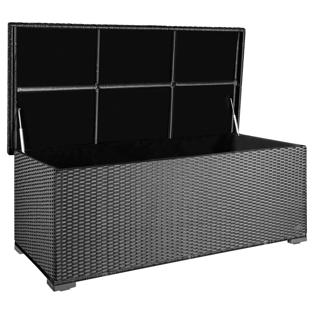 RS Trade 'Sienna' 650L poly-rattan garden cushion box