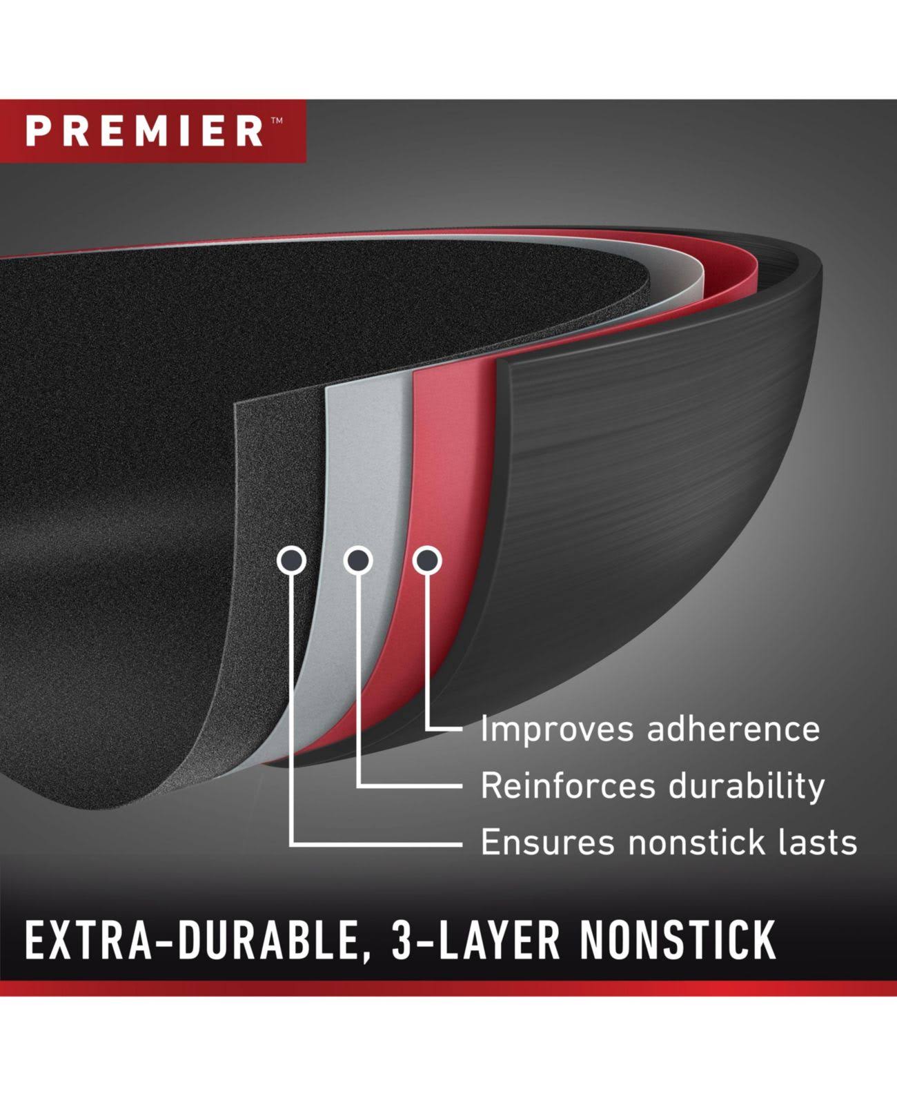 Calphalon Premier Hard Anodized Nonstick Fry Pan Set - Black