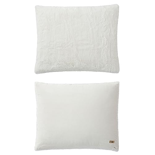 UGG 13711 Alondra Full-Queen 3-Piece Comforter Set Soft Cozy Bedding Faux Fur Comforter and Two Pillow Shams Luxury Blanket Set for Bedroom Accents, Full/Queen, Snow