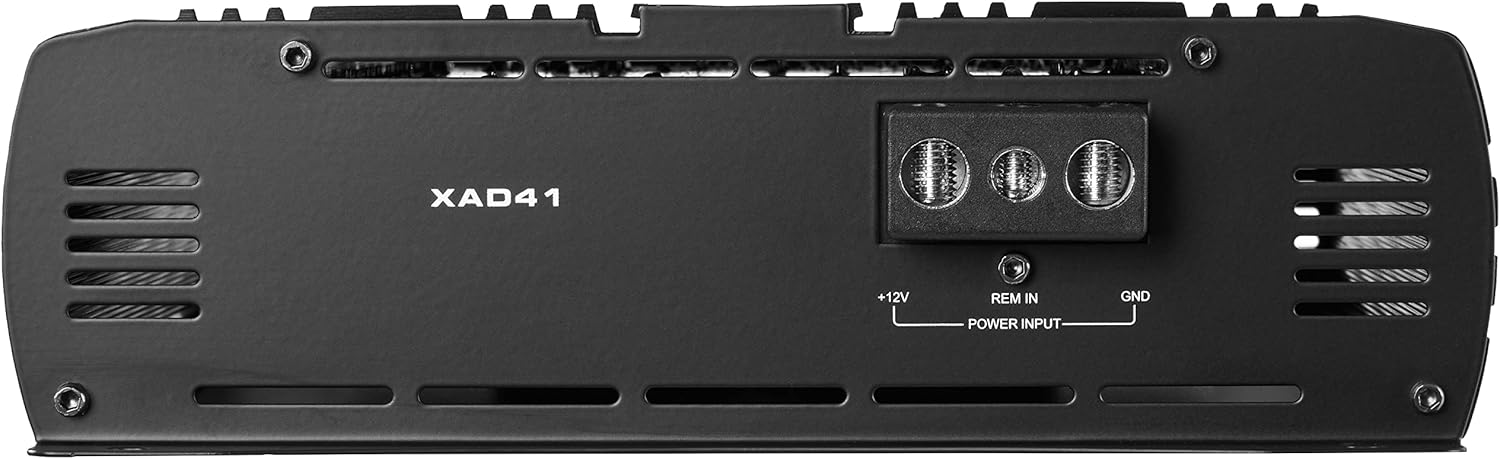 NVX XAD41 1200W RMS 1-OHM Stable Full Bridge Class D High Power Competition Full Range Bridgeable 4-Channel Car Audio MOSFET Amplifier