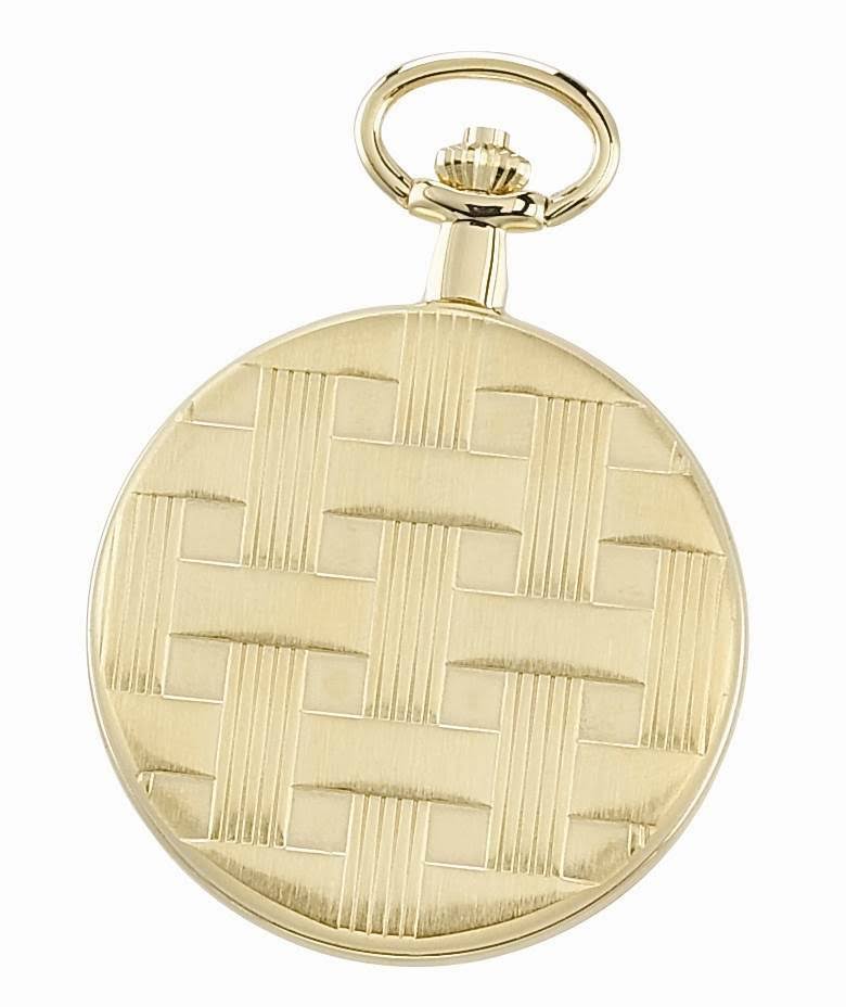 Charles Hubert 3841-GR Gold-Plated Mechanical Pocket Watch