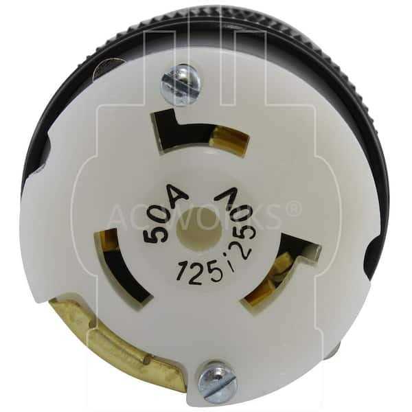 AC Works NEMA SS2-50R 50 Amp 125/250-Volt 4-Prong Locking Female Connector Assembly - Shop Hardware Tools Online Store