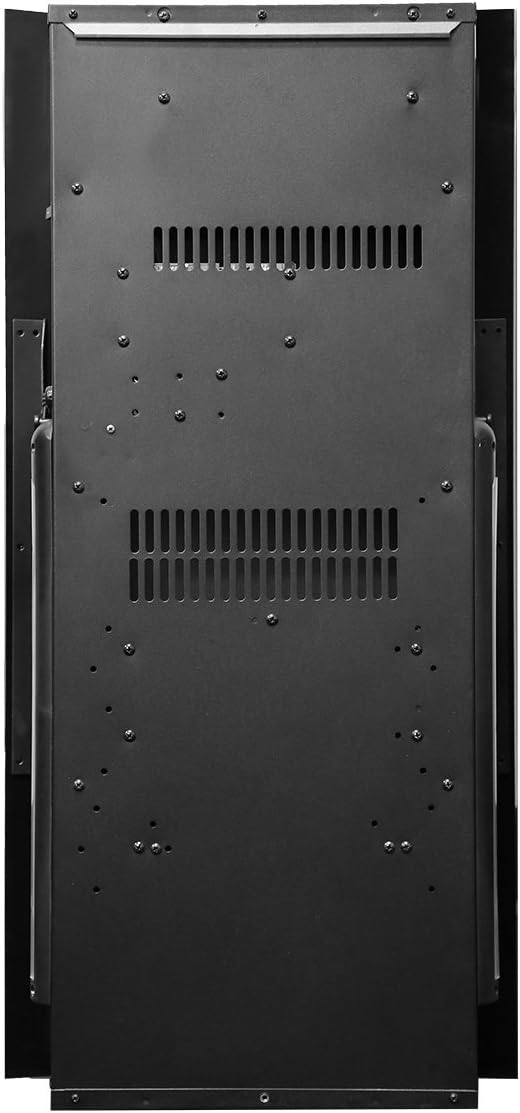 Clevr 32 Vertical Wall Mounted Electric Fireplace Heater, with Adjustable Flame and Back Light Colors, Modern Black Electric Heater with Decorative Crystals, with Remote Control, 750-1500W