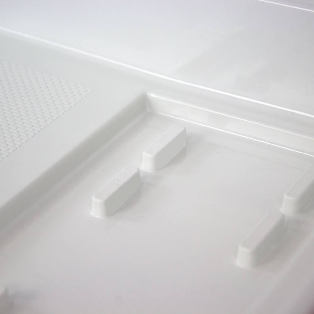 Transolid FL6036L-39 Linear 60-in x 36-in Rectangular Alcove Shower Base with Left Hand Drain, Grey