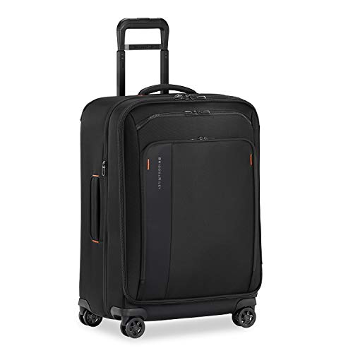 Briggs & Riley Domestic 22" Carry On Expandable Spinner - Luggage for Travel, Suitcases with Wheels, Softside Rolling Bag for Men & Women, Self-Repairing Zipper - ZDX Collection, Hunter