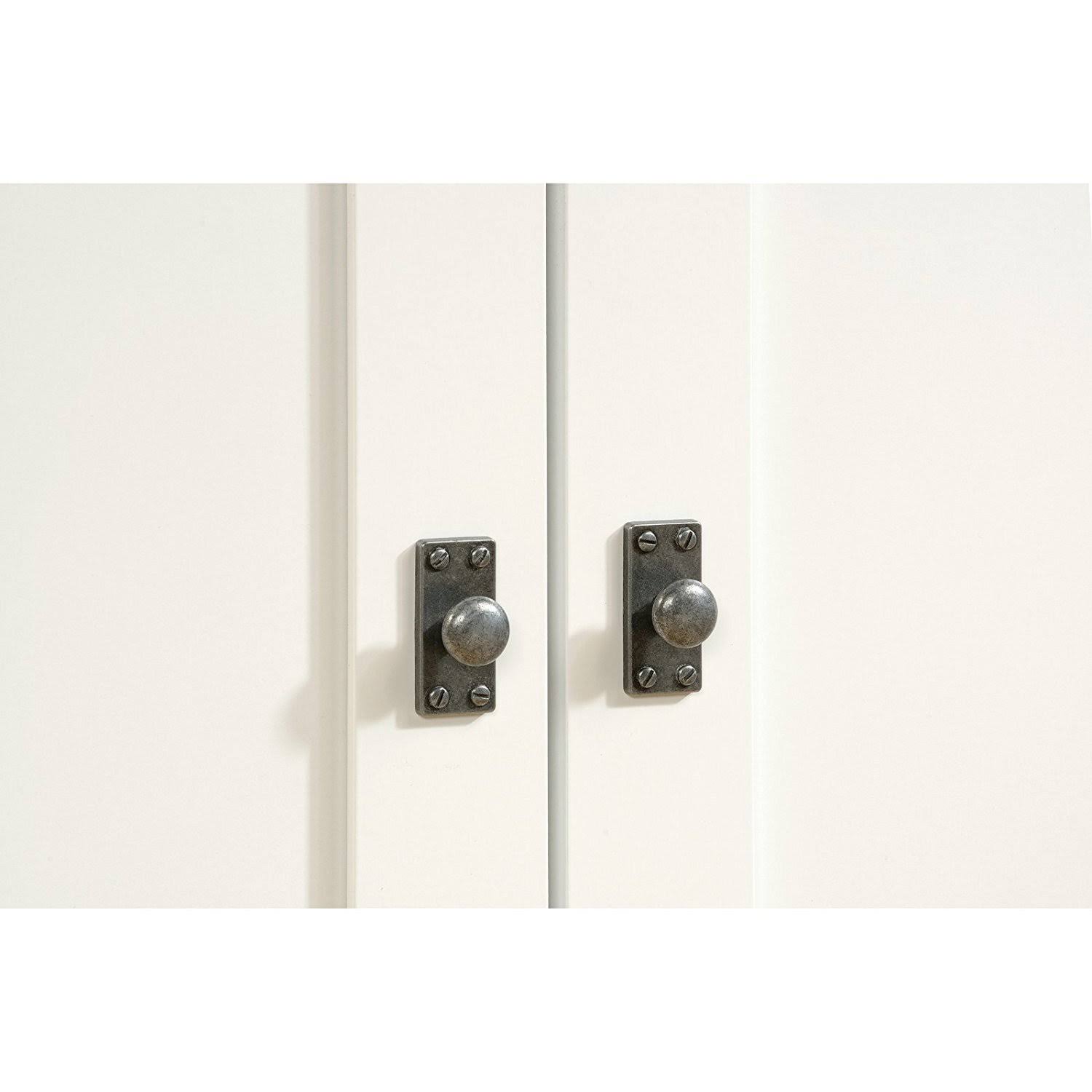 Sauder Cottage Road Library with Doors Soft White