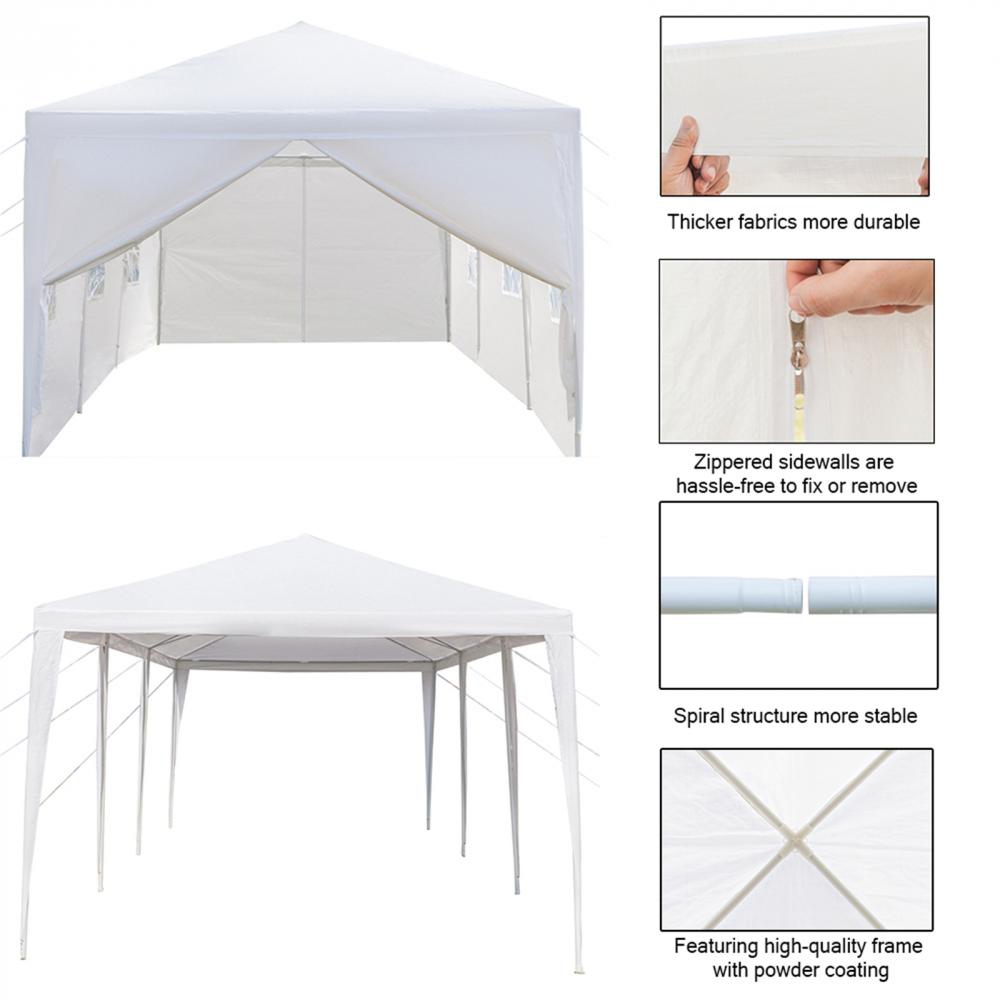 30'x 10' Outdoor Party Tent, Patio Wedding Gazebo Waterproof White Canopy with Sidewalls Party Wedding Tent Cater Events Pavilion Beach BBQ