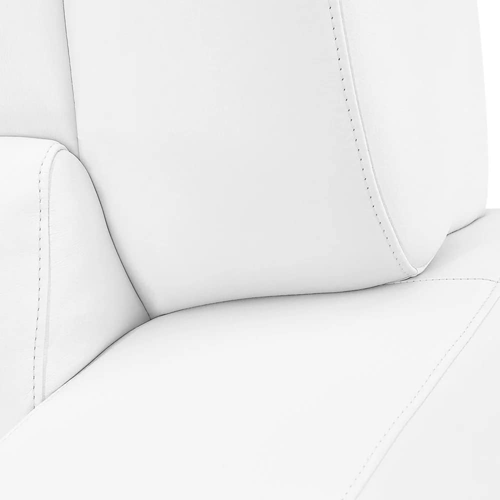ZURI Modern Aspen White Microfiber Leather Chair