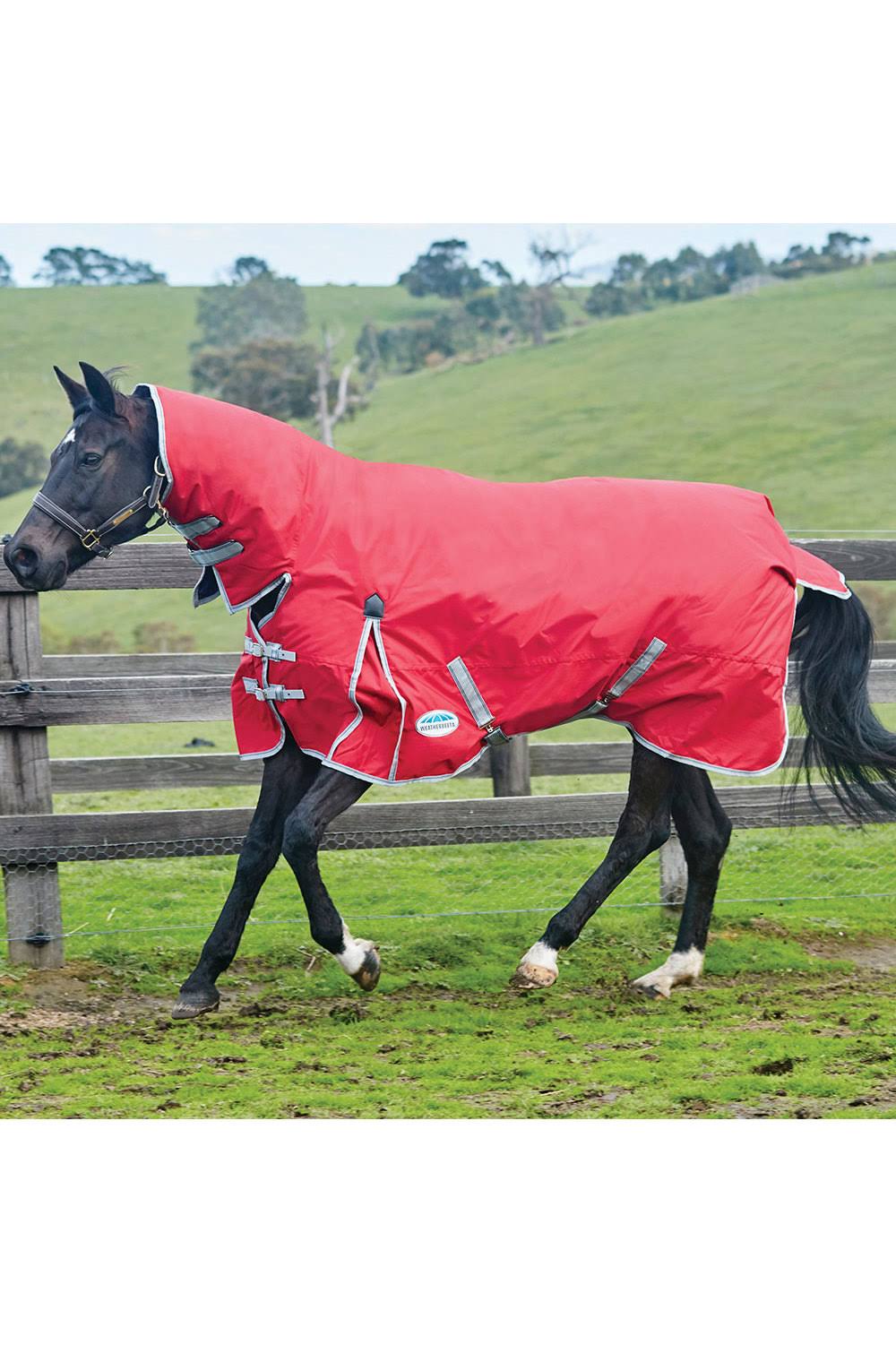 Weatherbeeta ComFiTec Classic Combo Neck Lite - Red/Silver/Navy